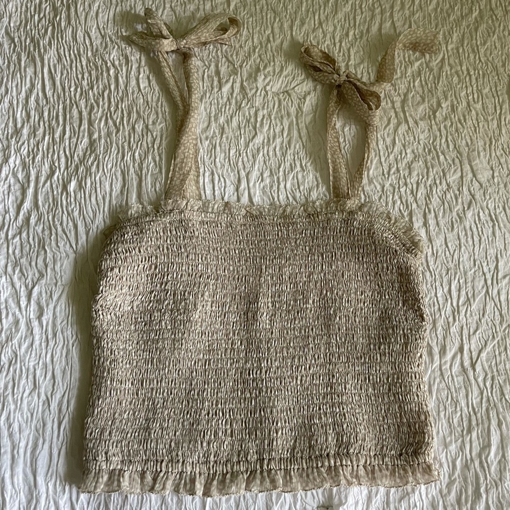 Abercrombie & Fitch Self Tie Cute Crop Tank Blouse